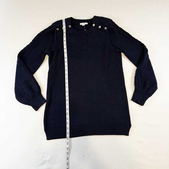Seraphine Women Size S Bell Sleeve Detail Nursing Top Sweater Navy Blue NWT$95 - Picture 5 of 16